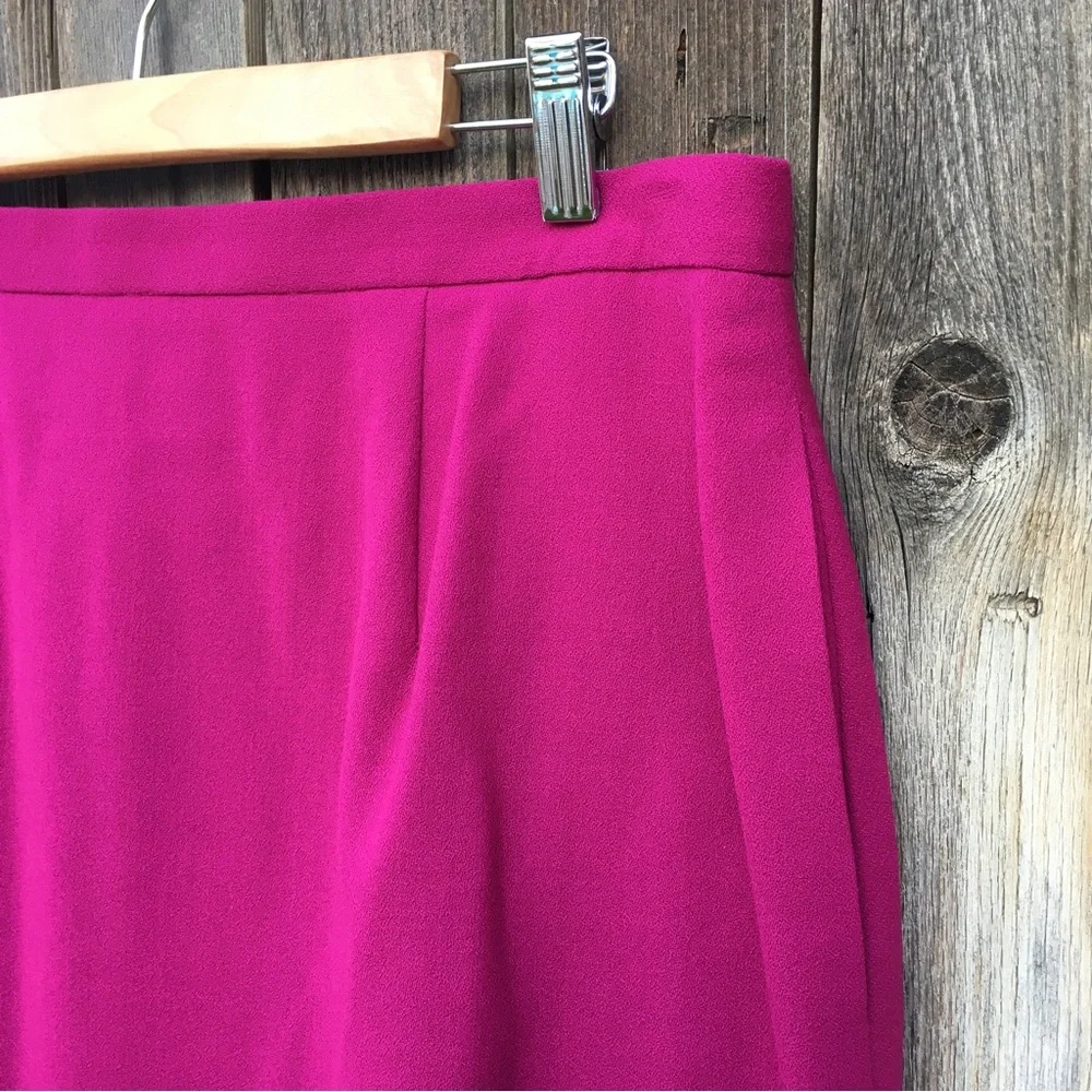Christian Dior Vintage Jacket Skirt Suit Wool Pink 18
